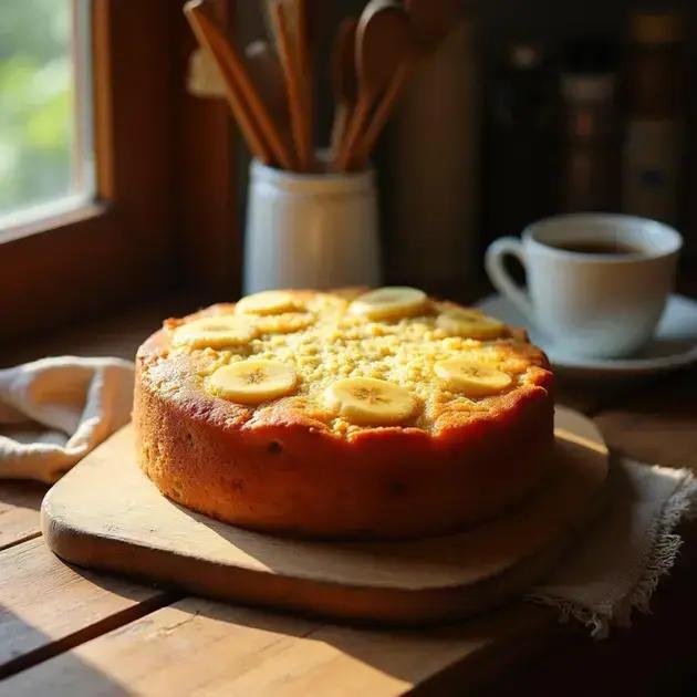 Bolo de banana com fubá fofinho e prático: sabor mineiro na sua cozinha